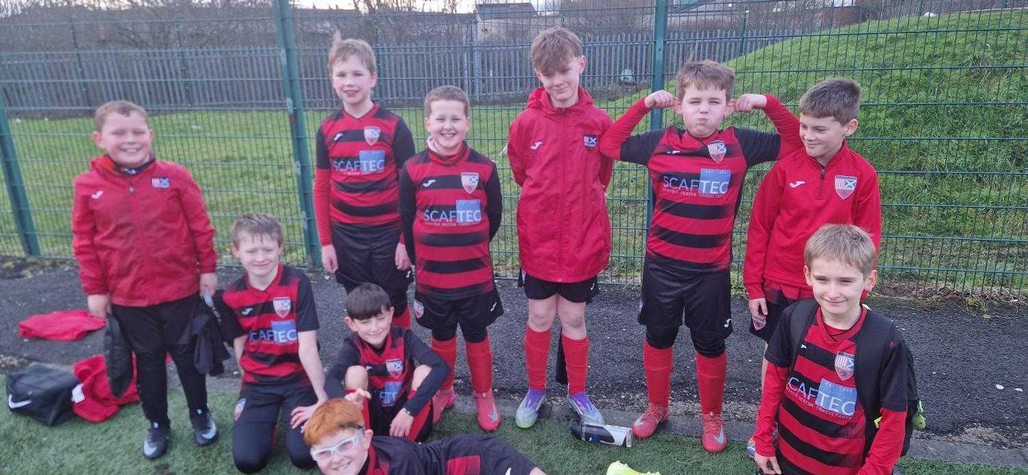 The team after playing Bellshill Blacks and Yellows